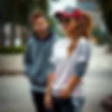 Stylish casual sportswear ensemble