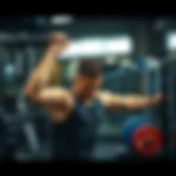 A person engaged in a vigorous workout session