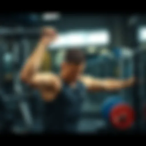 Vigorous Workout Session A person engaged in a vigorous workout session