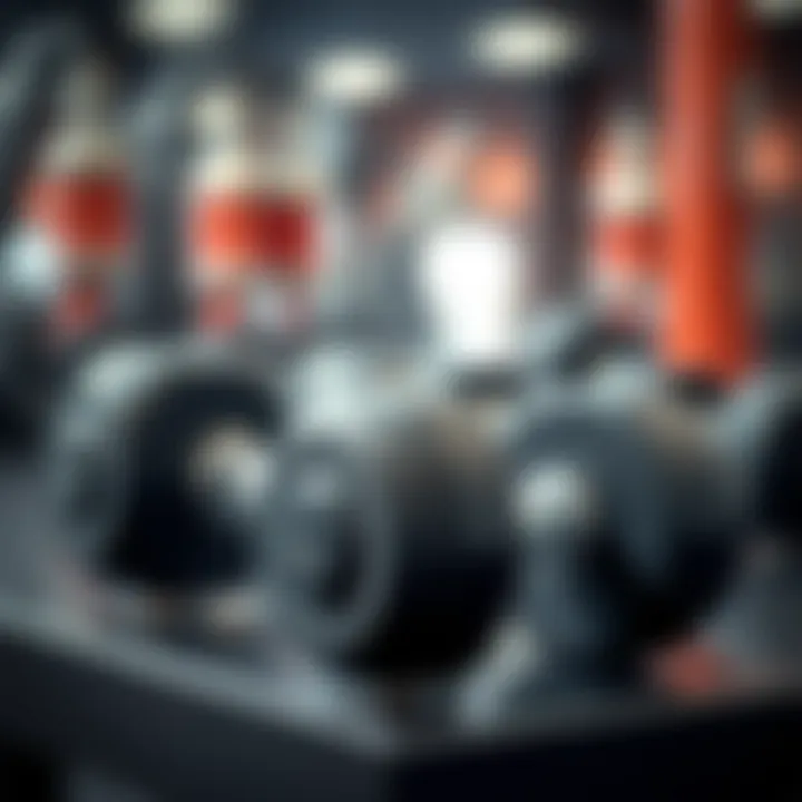 A close-up of a dumbbell showcasing its grip and design for optimal handling