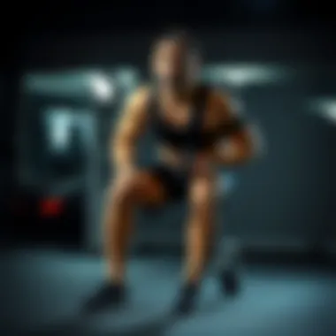 An athlete engaging in EMS workout routine