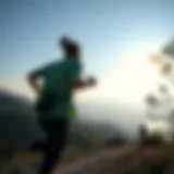 Running on a scenic trail