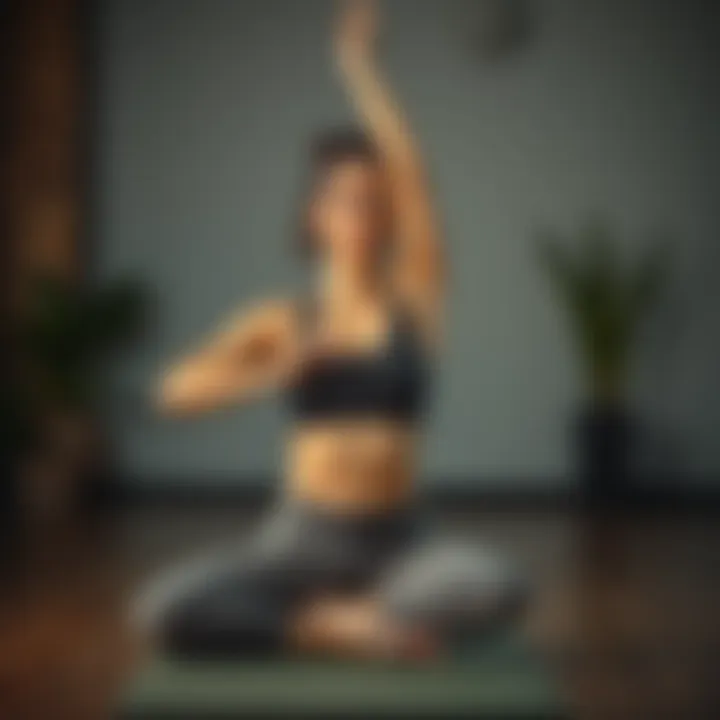 Yoga session for flexibility and strength