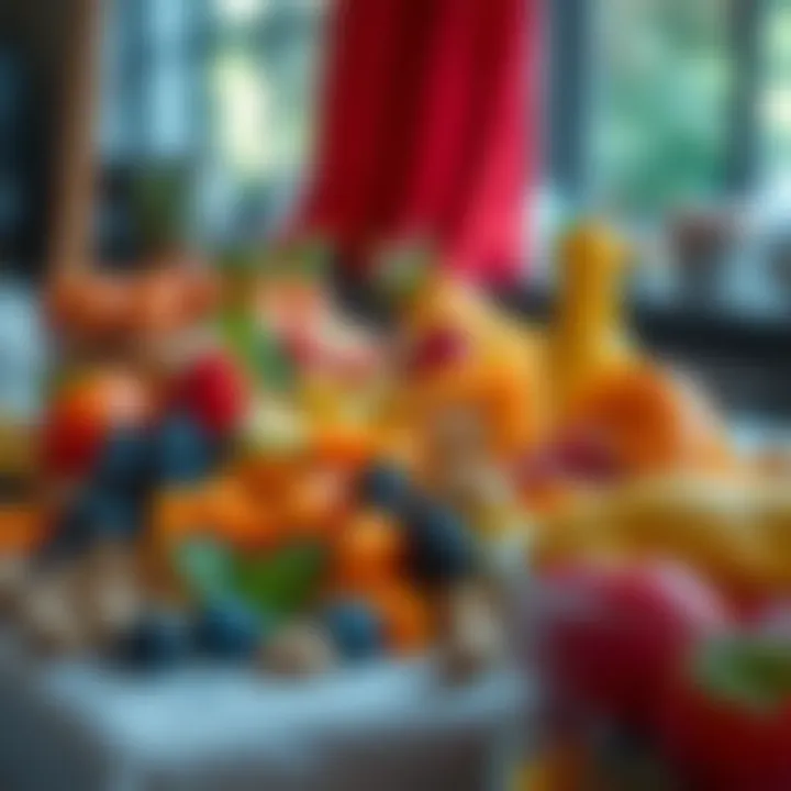 Vibrant Assortment of Energy Foods A vibrant assortment of energy-boosting foods including fruits and nuts