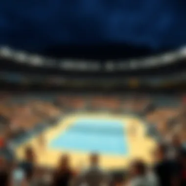 Stunning view of a major tennis tournament