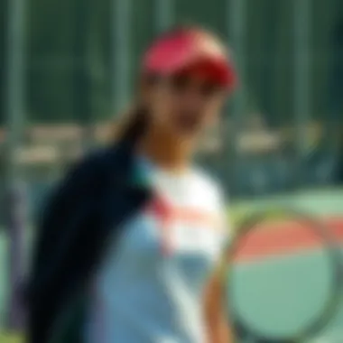 Stylish tennis attire showcased on a player