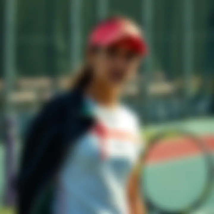 Stylish tennis attire showcased on a player