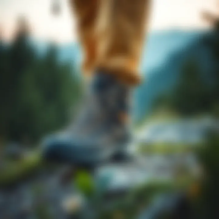 Maintenance of trekking boots in nature