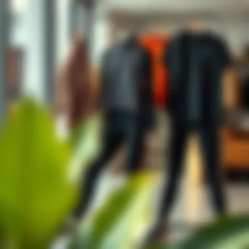 Stylish sportswear displayed in a contemporary setting