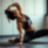 Dynamic stretching exercise demonstrating flexibility