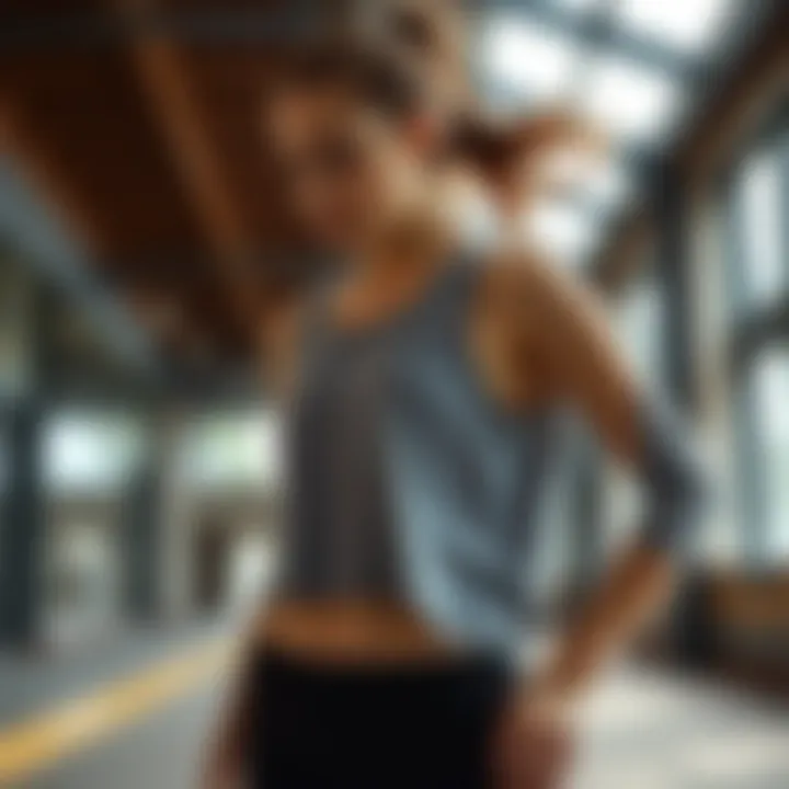 Comfortable athletic wear suitable for home workouts