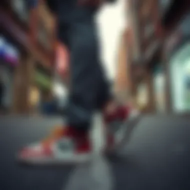 Fashionable streetwear with Nike Mavi Jordan shoes