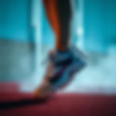 Athlete wearing Fila shoes during a dynamic workout