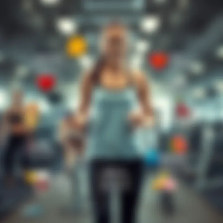 Illustration of various health benefits from consistent exercise