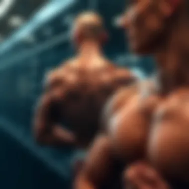 Visual representation of muscle growth over time