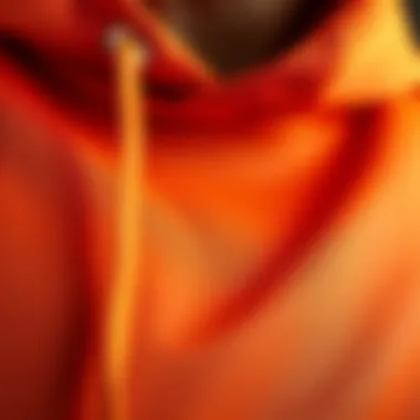 Close-up of high-performance fabric used in football hoodies