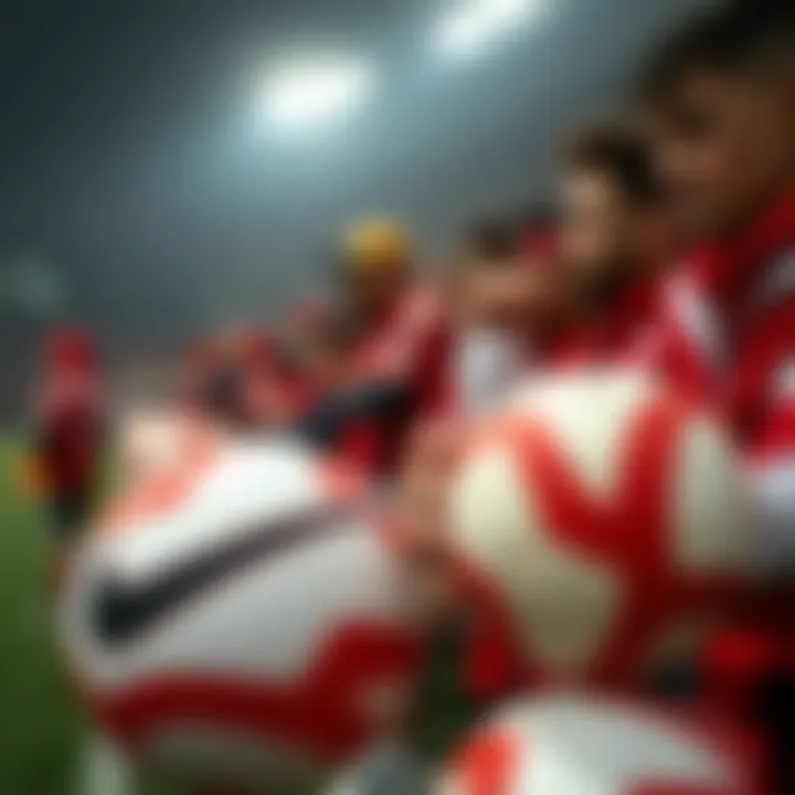 Galatasaray fans engaging with Nike balls during a game