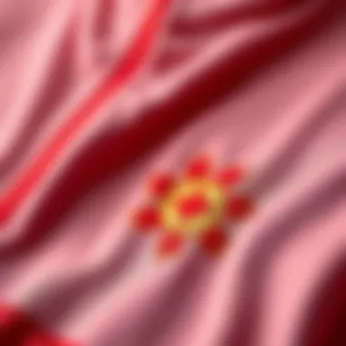 Close-up of high-quality fabric used in Galatasaray tracksuits