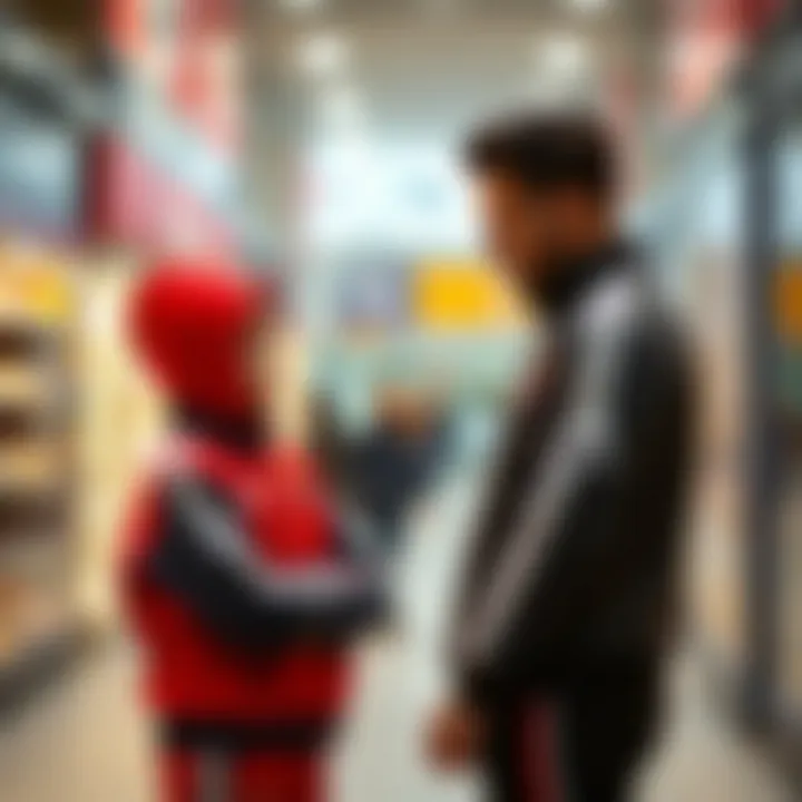 Parent selecting Galatasaray tracksuit for their child