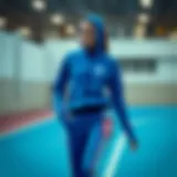 Stylish activewear in a vibrant blue shade