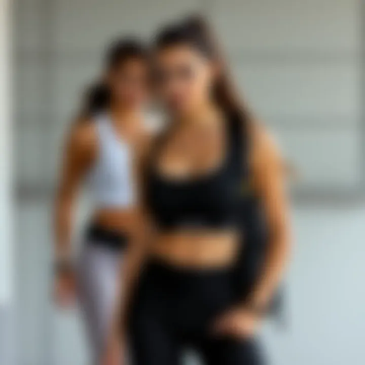 A selection of stylish activewear for workouts
