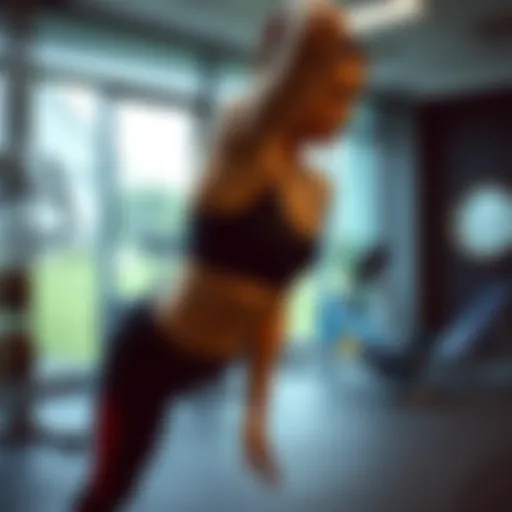 Demonstration of a core strengthening exercise