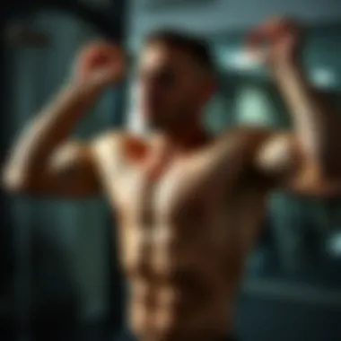 Proper Posture for Chest Lifts Detailed view of proper posture during chest lifts