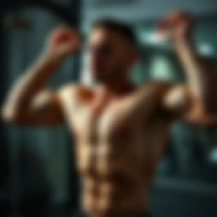 Proper Posture for Chest Lifts Detailed view of proper posture during chest lifts