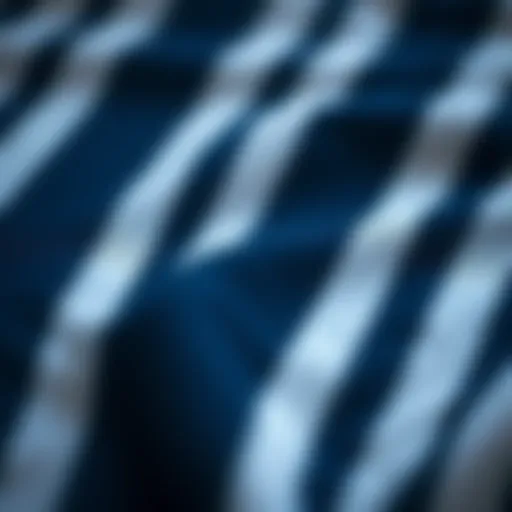 The Intricate Fabric of the GS Striped Jersey Detailed view of GS striped jersey fabric