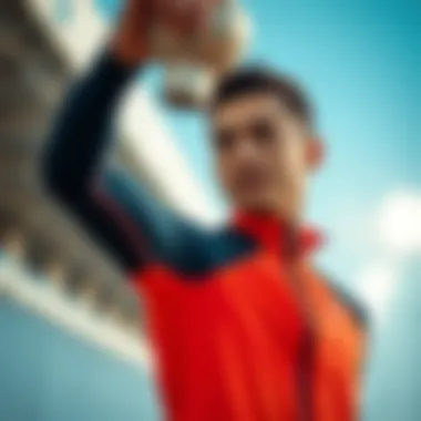 Dynamic athlete showcasing the latest in sportswear design