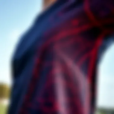 Close-up of innovative fabric technology used in hemsball clothing