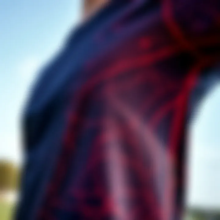 Close-up of innovative fabric technology used in hemsball clothing