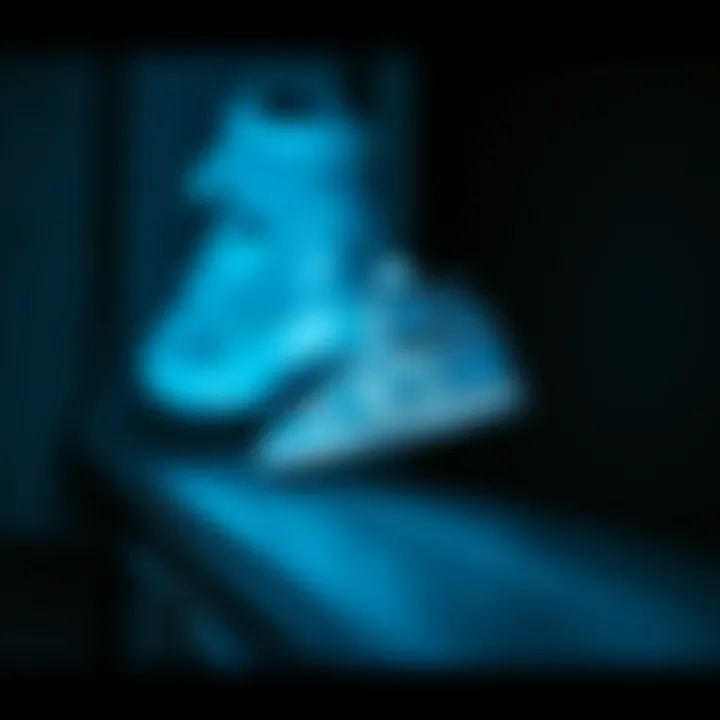 Historical Nike Jordan advertisement featuring blue designs