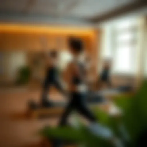 A Serene Pilates Experience Pilates class in a cozy studio setting