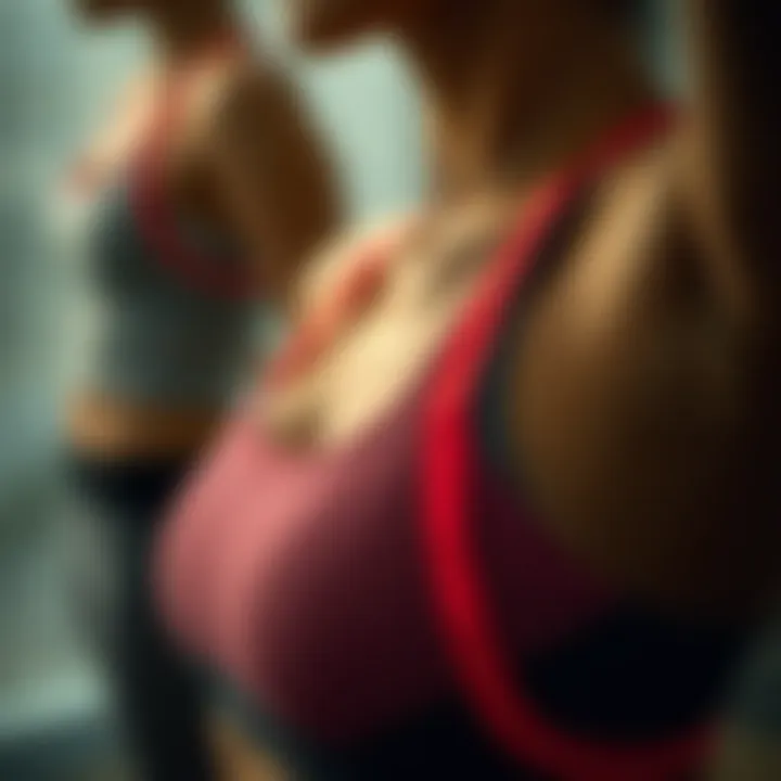 Close-up of vibrant sportswear for Pilates