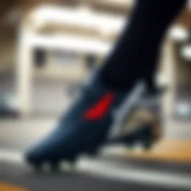 Close-up view of Joma cleats showcasing advanced technology and design