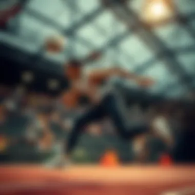 Dynamic action shot of Jordan Low in use during a sports event