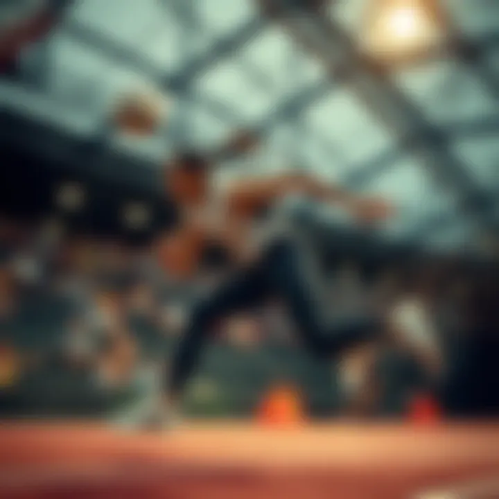 Dynamic action shot of Jordan Low in use during a sports event