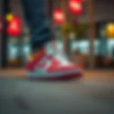 Urban Elegance of Jordan Low Elegant design showcasing the Jordan Low shoes in a stylish urban setting