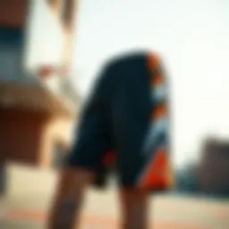 A stylish basketball short design showcasing modern aesthetics.