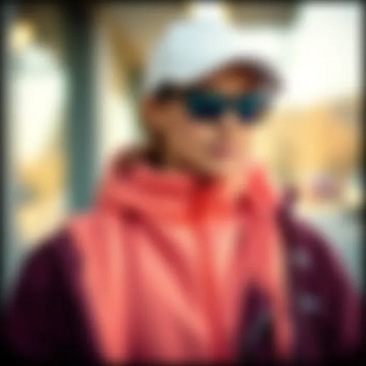 Versatile outfit combining polar fleece and sport accessories