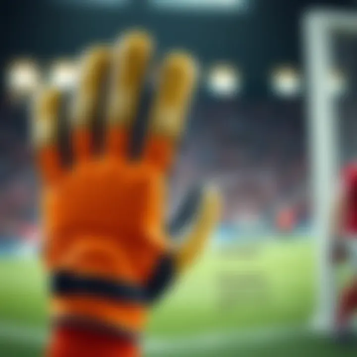 Benefits of Adhesive in Goalkeeper Gloves Diagram illustrating the benefits of adhesive in goalkeeper gloves