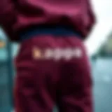 Stylish Kappa tracksuit bottom display