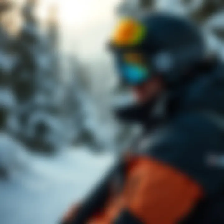 Essential ski gear displayed