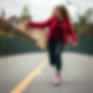 Active Lifestyle with Red Converse A woman enjoying an outdoor activity while wearing red Converse