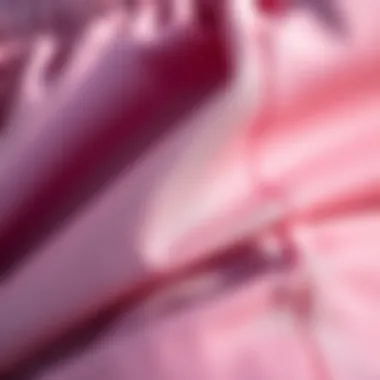 Close-up of fabric used in girls' swim shorts