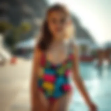 Stylish swimwear for girls showcasing vibrant colors and patterns.