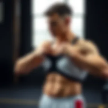 Demonstrating Proper Krampon Fitting An athlete demonstrating proper krampon fitting techniques.