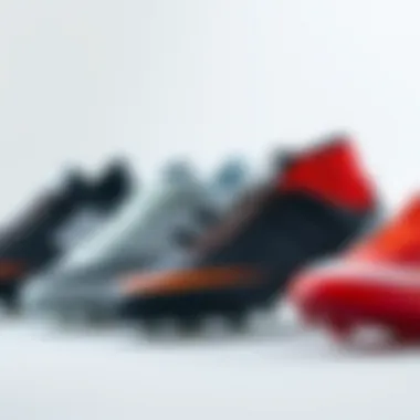 A selection of popular football cleat brands displayed for comparison