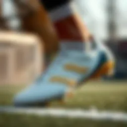 Close-up view of an original football cleat showcasing its design and material quality